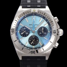 SA급 브라이틀링 남성용 크로노맷 B01 오토매틱 ETA7750-2 타입 42mm 금장시계 우레탄줄 스카이블루다이얼 bre79236 xx