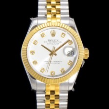 SA급 로렉스 여성용 데이져스트 오이스터 31mm 레이디 오토매틱  18K 옐루골드 투톤콤비 5열 브레이슬릿 메탈줄 화이트다이얼 rol59024 xx