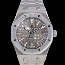 SA급 오데마피게 남성용 하이엔드 37mm로얄오크 15450ST 그레이 와플 다이얼 Cal.3120오토매틱 무브먼트 AUD6514 xx