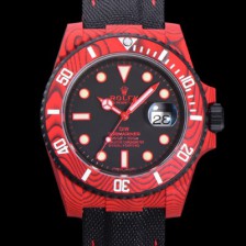 SA급 로렉스 남성용 서브마리너 41mm 리얼레드 포지드카본 오토매틱 Cal.3135 블랙 다이얼 rol49213 xx