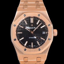 SA급 오데마피게 남성용 하이엔드 37mm로얄오크 15450OR 블랙 와플 다이얼 18K 로즈골드 Cal.3120오토매틱 무브먼트 AUD6532 xx