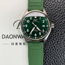 SA급 아이더블유씨 남성용 파일럿 마크18 IW328205 오토매틱 40mm 러버밴드 그린 다이얼 iwc9203 xx