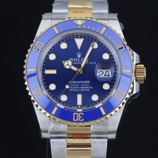 SA급 로렉스 남성용 신형 서브마리너 m126613ln 18k옐로우골드 도금 콤비 41mm 블루 다이얼 Cal.3235 오토매틱 무브먼트 ROL91915 xx