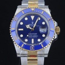 SA급 로렉스 남성용 신형 서브마리너 m126613ln 18k옐로우골드 도금 콤비 41mm 블루 다이얼 Cal.3235 오토매틱 무브먼트 ROL91915 xx