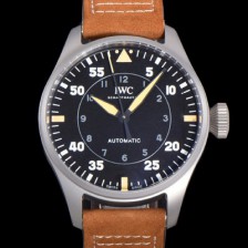 SA급 아이더블유씨 남성용 빅 파일럿 워치 IW329701 티타늄 43mm 오토매틱 9015 타입 가죽줄 블랙다이얼 iwc39268 xx