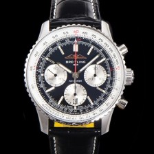 SA급 브라이틀링 남성용 네비타이머 AB0138211B1P1 크로노그래프 ETA7750-2 타입 오토매틱 43mm 가죽줄 블랙 다이얼 bre5996 xx