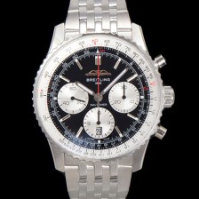 SA급 브라이틀링 남성용 네비타이머 AB0138211B1A1 크로노그래프 ETA7750-2 타입 오토매틱 43mm 메탈줄 블랙 다이얼 bre6007 xx