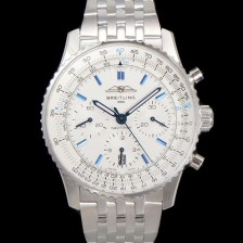 SA급 브라이틀링 남성용 네비타이머 AB0139A71G1A1 크로노그래프 ETA7750-2 타입 오토매틱 43mm 메탈줄 화이트 다이얼 bre6002 xx