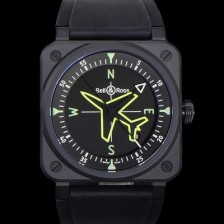 SA급 벨엔로즈 남성용 BR03A 오토매틱 2892타입 42mm 세라믹 우레탄줄 블랙 다이얼 bel4106 xx