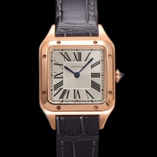 SA급 까르띠에 여성용 산토스 WGSA0022 쿼츠 38mm S 사이즈 18K 로즈골드 화이트 다이얼 car69329 xx