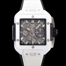 SA급 휴블렛 남성용 스퀘어 뱅 유니코 821.HX.0170.RX 스켈레톤 다이얼 티타늄 에디션 세라믹 42미리 오토매틱 무브먼트 우레탄 러버밴드 hub2134 xx