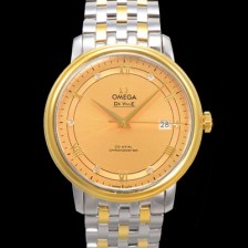 SA급 오메가 남성용 드빌 프레스티지 424.20.40.20.58.001 오토매틱 Cal.8800타입 39.5mm 18K 옐로우골드 메탈줄 골드 다이얼 omg20203 xx