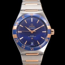 SA급 오메가 남성용 1:1수제공정! 131.23.41.21.03.001 무브UP 컨스틸레이션 코-엑시얼 마스터 오토매틱 Cal.8900타입 41mm 18K 로즈골드 메탈줄 블루 다이얼 omg20183 xx