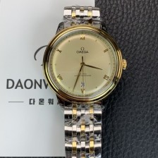 SA급 오메가 남성용 드빌 프레스티지 434.20.40.20.08.001 오토매틱 Cal.8800타입 40mm 18K 옐로우골드 메탈줄 골드 다이얼 omg20217 xx