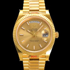 SA급 로렉스 남성용 데이데이트 m228238-0003 18K 옐로우골드 40mm 오토매틱 Cal.3255 타입 샴페인 다이얼 rol5299 xx