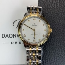 SA급 오메가 남성용 드빌 프레스티지 424.20.40.20.02.005 오토매틱 Cal.8800타입 40mm 18K 옐로우골드 메탈줄 화이트 다이얼 omg20219 xx