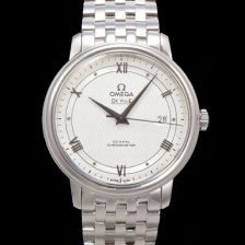 SA급 오메가 남성용 드빌 프레스티지 424.10.40.20.02.005 오토매틱 Cal.8800타입 39.5mm 메탈줄 화이트 다이얼 omg20191 xx