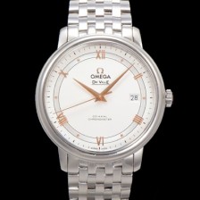 SA급 오메가 남성용 드빌 프레스티지 424.10.40.20.02.002 오토매틱 Cal.8800타입 39.5mm 메탈줄 화이트 다이얼 omg20192 xx