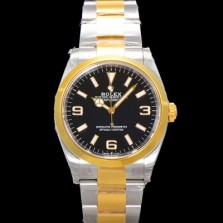 SA급 로렉스 남성용 New 신형 익스플로러 m124273-0001 옐로우골드 오이스터 스틸 36mm 오토매틱 Cal.3230 무브먼트 블랙 다이얼 rol5306 xx