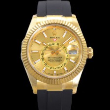 SA급 로렉스 남성용 스카이더웰러 m336238-0001 18K 옐루골드 42mm 오토매틱 Cal.9002 타입 우레탄줄 골드 다이얼 rol5311 xx