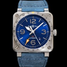 SA급 벨엔로즈 남성용 인스트루먼트03 BR0393-BLU-STSCA 오토매틱 2836타입 42mm 우레탄줄 블루 다이얼 bel4117 xx