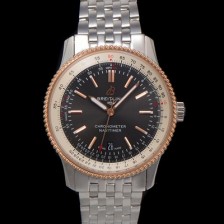 SA급 브라이틀링 남성용 네비타이머 U17326211M1A1 크로노그래프 오토매틱 2824 타입 41mm 메탈줄 그레이 다이얼 bre6035 xx