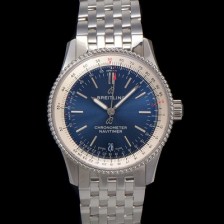 SA급 브라이틀링 남성용 네비타이머 A17325211C1A1 크로노그래프 오토매틱 2824타입 38mm 메탈줄 블루 다이얼 bre6025 xx