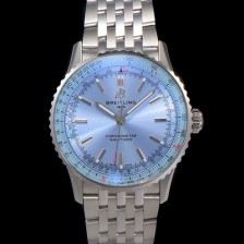SA급 브라이틀링 남성용 네비타이머 A17329171C1A1 크로노그래프 오토매틱 2824 타입 41mm 메탈줄 아이스 블루 다이얼 bre6037 xx