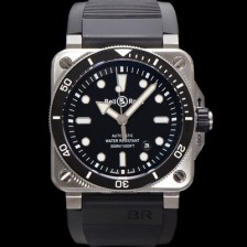 SA급 벨엔로즈 남성용 인스트루먼트03 BR03A-BL-STSRB 오토매틱 9015타입 42mm 우레탄줄 블랙 다이얼 bel4114 xx