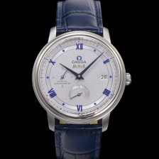 SA급 오메가 남성용 드빌 424.13.40.21.06.002 프레스티지 코-액시얼 39.5mm 오토매틱 Cal.2627 타입 빈티지 그레이 실크 다이얼 omg0172 xx