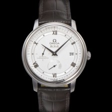 SA급 오메가 남성용 드빌 424.13.40.21.02.004 프레스티지 코-액시얼 39.5mm 오토매틱 Cal.2627 타입 빈티지 실버 실크 다이얼 omg0166 xx