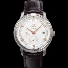 SA급 오메가 남성용 드빌 424.13.40.21.02.001 프레스티지 코-액시얼 39.5mm 오토매틱 Cal.2627 타입 빈티지 실버 다이얼 omg0164 xx