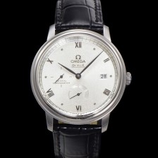 SA급 오메가 남성용 드빌 424.13.40.21.02.005 프레스티지 코-액시얼 39.5mm 오토매틱 Cal.2627 타입 실버 선버스트 다이얼 omg0167 xx