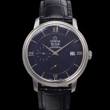 SA급 오메가 남성용 드빌 424.13.40.21.03.001 프레스티지 코-액시얼 39.5mm 오토매틱 Cal.2627 타입 블루 다이얼 omg0168 xx