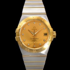 SA급 오메가 남성용 컨스틀레이션 123.20.38.21.58.001 18k 옐로우골드 38mm 오토매틱 8500타입 샴페인 다이얼 omg0159 xx