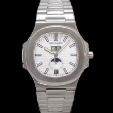 SA급 파텍필립 남성용 노틸러스 5726/1A-010 오토매틱 Cal.324 타입 40.5mm 메탈줄 화이트 다이얼 pat2216 xx