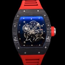 SA급 리차드밀레 남성용 RM055 NTPT 카본 케이스 50mm 스켈레톤 다이얼 기계식 수동형 무브먼트 ric0261 xx