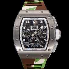 SA급 리차드밀레 남성용 RM11-FM 티타늄 케이스/스텐레스 스틸 베젤 크로노그래프 50mm 오토매틱 무브먼트 스켈레톤 다이얼 ric0252 xx