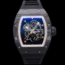 SA급 리차드밀레 남성용 RM055 NTPT 카본 케이스 50mm 스켈레톤 다이얼 기계식 수동형 무브먼트 ric0264 xx