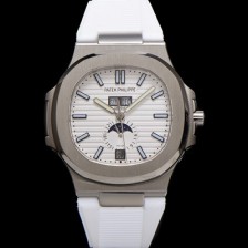 SA급 파텍필립 남성용 노틸러스 5726/1A-010 오토매틱 Cal.324 타입 40.5mm 우레탄줄 화이트 다이얼 pat2220 xx
