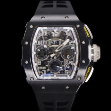 SA급 리차드밀레 남성용 RM11-03 티타늄 케이스/블랙 PVD코딩 베젤 크로노그래프 50mm 오토매틱 무브먼트 스켈레톤 다이얼 ric0256 xx