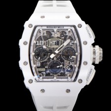 SA급 리차드밀레 남성용 RM11-03 티타늄 케이스/블랙 PVD코딩 베젤 크로노그래프 50mm 오토매틱 무브먼트 스켈레톤 다이얼 ric0257 xx