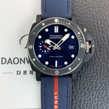 SA급 파네라이 남성용 서브머시블 콰란타콰트로 루나로사 PAM01466 티-세라미테크™ 44mm 오토매틱 Cal P. 900타입 블루 다이얼 pan5230 xx