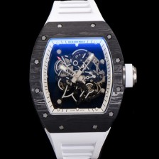 SA급 리차드밀레 남성용 RM055 NTPT 카본 케이스 50mm 스켈레톤 다이얼 기계식 수동형 무브먼트 ric0259 xx