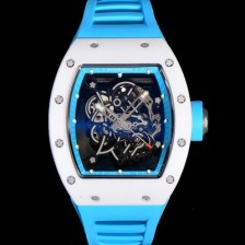 SA급 리차드밀레 남성용 RM055 부바왓슨 세라믹 50mm 기계식 수동형 무브먼트 스켈레톤 다이얼 ric0309 xx