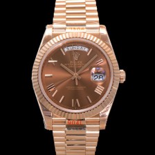 SA급 로렉스 남성용 New 데이데이트 m228235-0002 무게187g 18K 로즈골드 40mm 오토매틱 Cal.2836-2 타입 브라운 다이얼 rol5399 xx