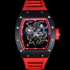 SA급 리차드밀레 남성용 RM055 부바왓슨 세라믹 50mm 기계식 수동형 무브먼트 스켈레톤 다이얼 ric0311 xx