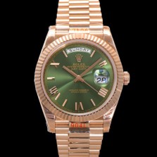 SA급 로렉스 남성용 New 데이데이트 m228235-0025 무게187g 18K 로즈골드 40mm 오토매틱 Cal.2836-2 타입 올리브 로마 다이얼 rol5400 xx