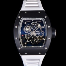 SA급 리차드밀레 남성용 RM055 부바왓슨 세라믹 50mm 기계식 수동형 무브먼트 스켈레톤 다이얼 ric0313 xx