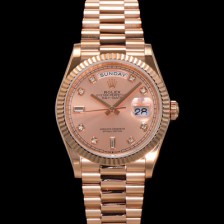 SA급 로렉스 남성용 New 데이데이트 m128235-0009 무게173g 18K 로즈골드 36mm 오토매틱 Cal.2836-2 타입 다이아몬드 로즈골드 다이얼 rol5403 xx